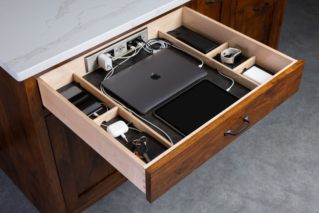 Century Components 28-1/2" Frameless Galaxy Charging Drawer AC/USB-A/USB-C - For 29" Cabinet Opening (GALMPCS280PF)