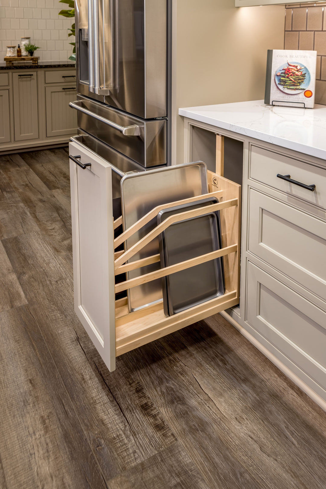 Century Components Cascade Series 13-1/2" Cookie Tray Pull-Out Organizer Birch (CASCTP130PF)