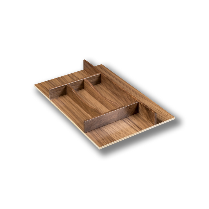 14" Riviera Series Silverware Tray Insert in walnut