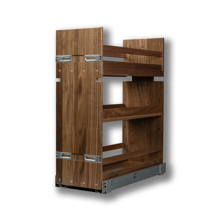 Century Components 12" Riviera Series Base Cabinet Organizer - Walnut For 12" Cabinet Opening (RIVBO115PF)