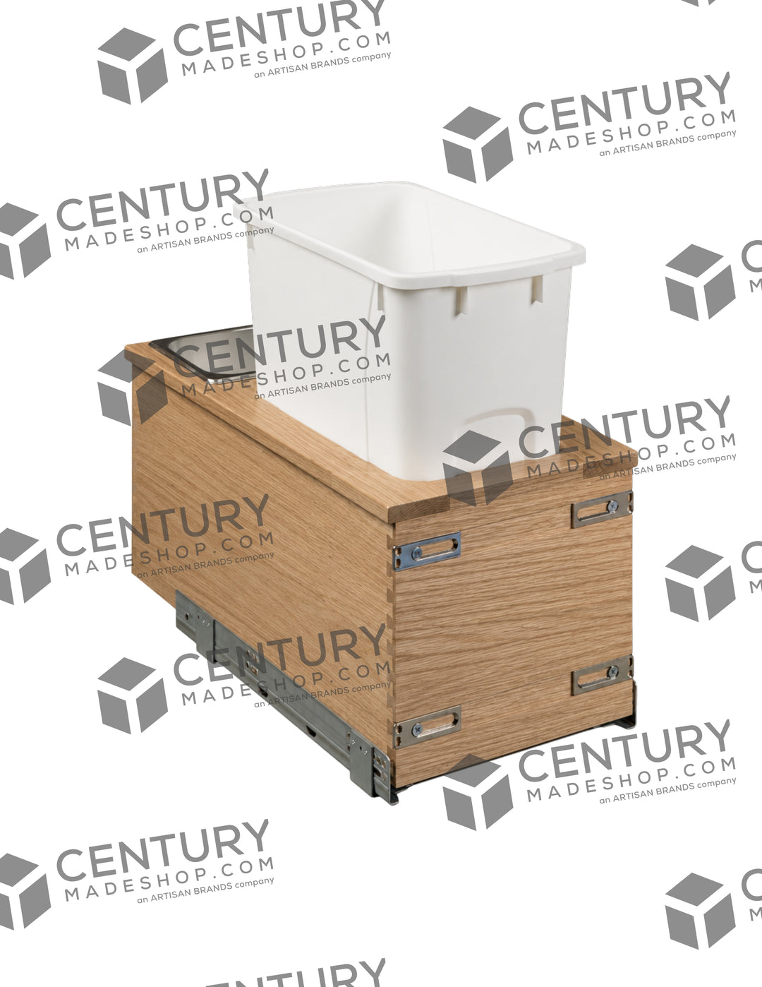 Century Components 12" Alina Series Bottom Mount Waste Container, 34 Quart (ALIBM115-34PF-18)
