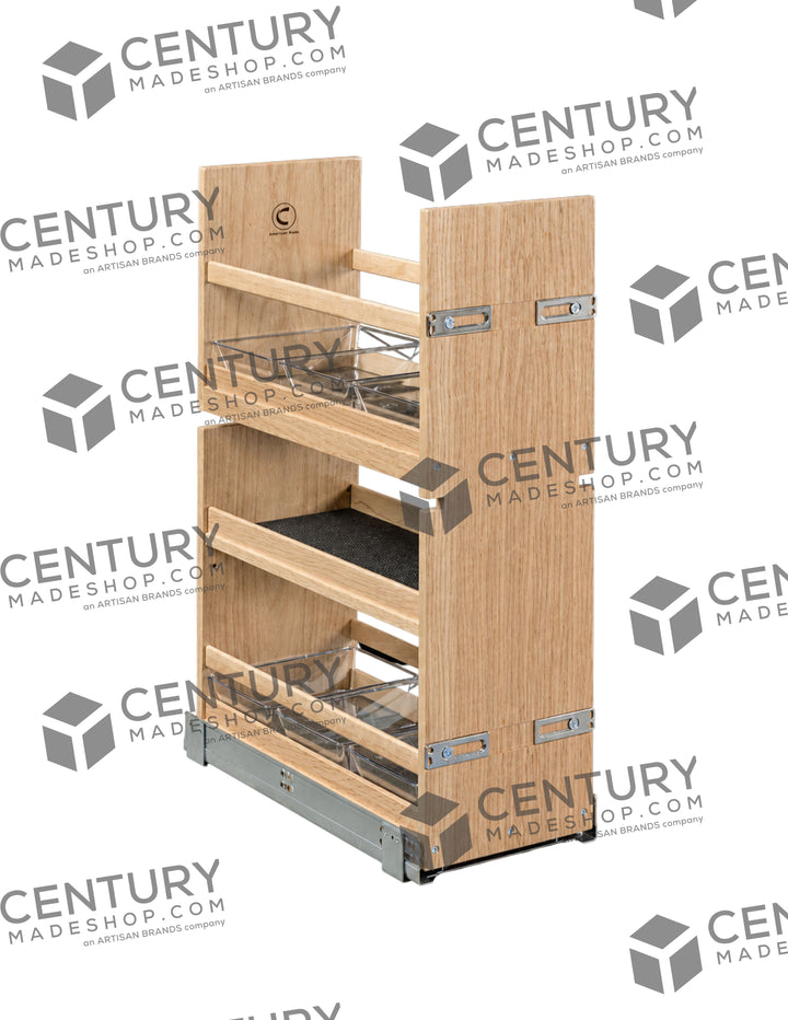 Century Components 10 1/2" Alina Series Face Frame Pullout Canister Organizer with Knife Block (ALIKBI100PF)