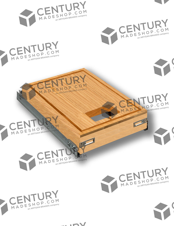 Century Components 16-1/2" Frameless Alina Series Cutting Board Pull-Out for 34 Quart Waste Container Applications (ALICBP160-34PF)