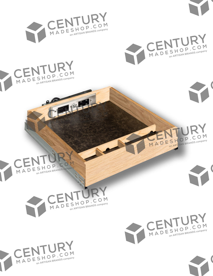 Century Components 19-1/2" Alina Series Face Frame Galaxy Charging Drawer AC/USB-A (ALIGALMPCS190PF)