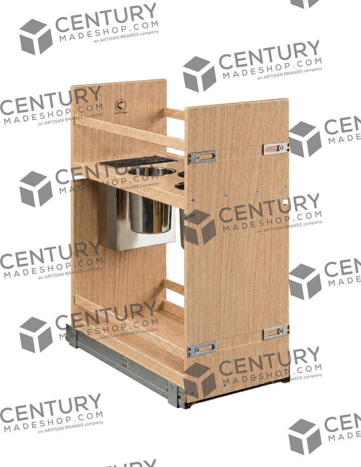 Century Components 12" Alina Series Face Frame Pullout Canister Organizer with Knife Block (ALIKBI115PF)