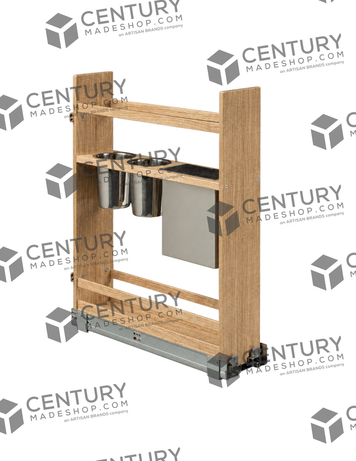 Century Components 6" Alina Series Face Frame Pullout Canister Organizer with Knife Block (ALIKBI55PF)