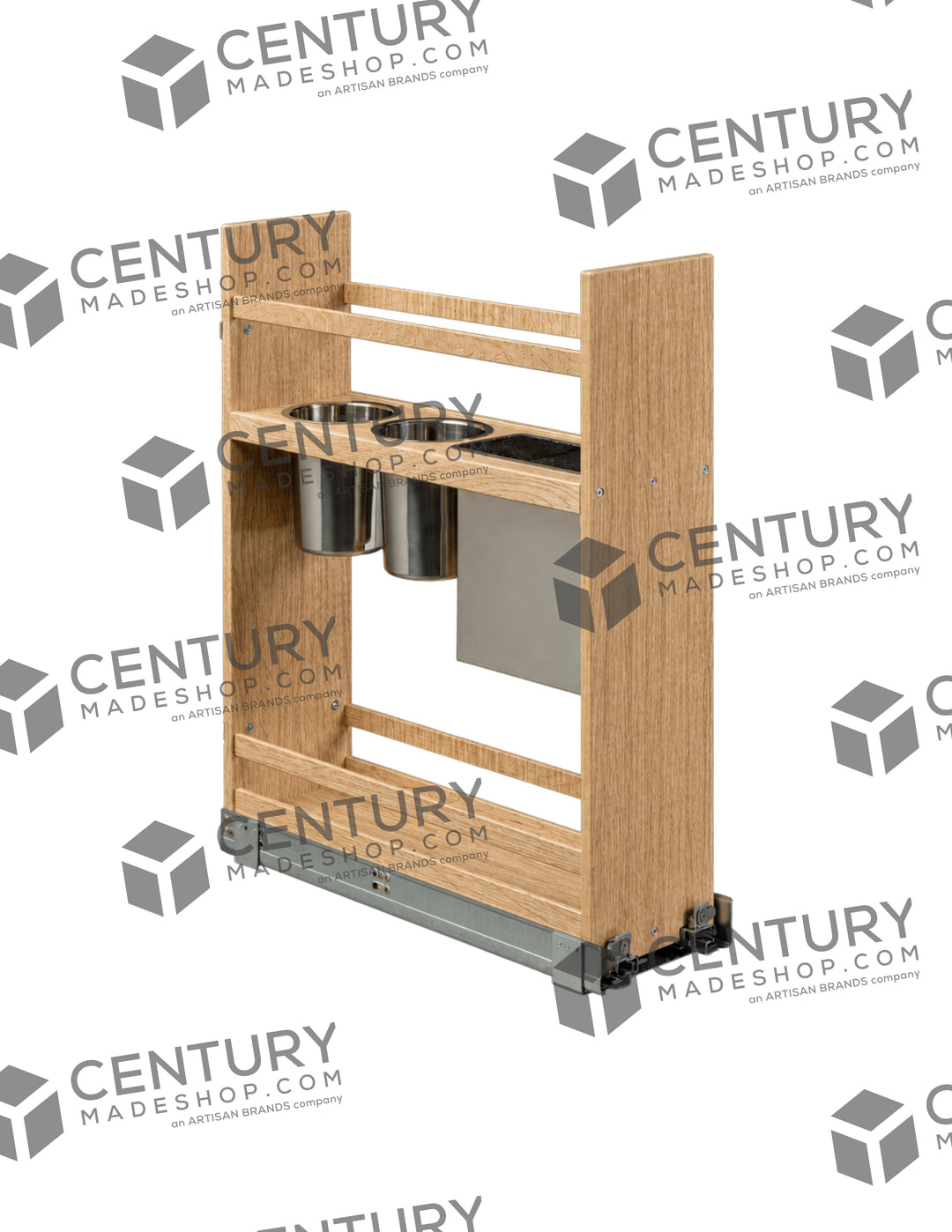 Century Components 9" Alina Series Face Frame Pullout Canister Organizer with Knife Block (ALIKBI85PF)