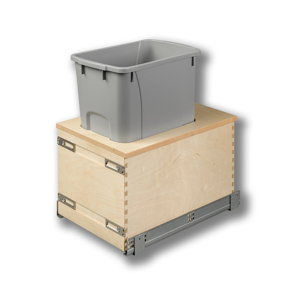 12" Cascade Series 34 Quart Single Bottom Mount Vanity Waste Container in Baltic birch