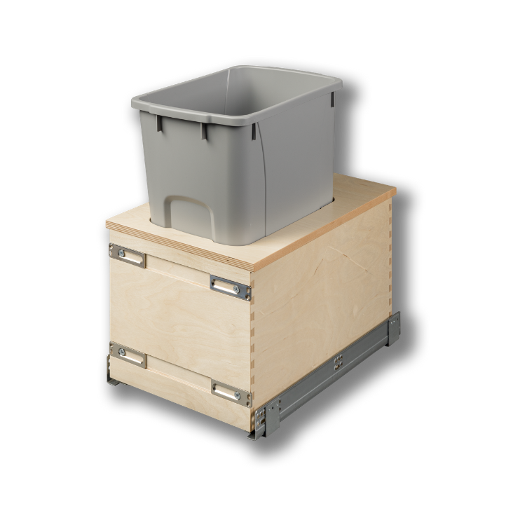 Century Components 12" Cascade Series 34 Quart Single Bottom Mount Vanity Waste Container (CASBM115-34PF-18-GR)