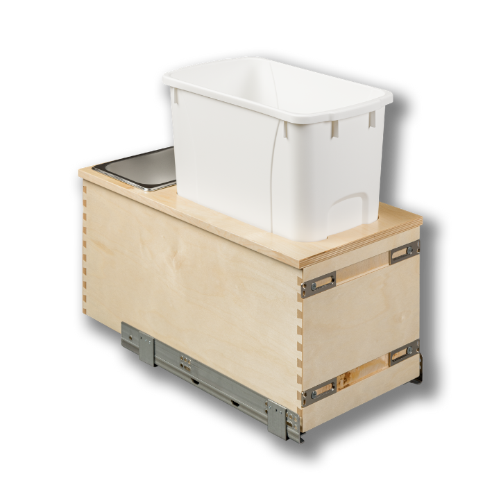 Century Components 12" Cascade Series Bottom Mount Waste Container, 34 Quart (CASBM115-34PF)