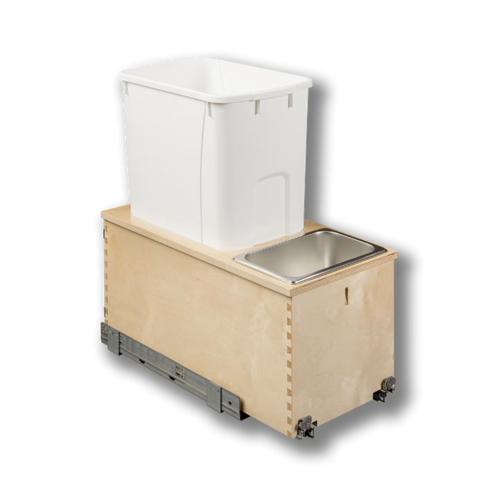 Century Components 12" Cascade Series Bottom Mount Waste Container, 50 Quart (CASBM115-50PF)