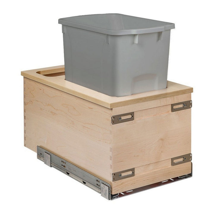 Century Components 12" Cascade Series Bottom Mount Waste Container, 50 Quart Gray (CASBM115-50PF-GR)