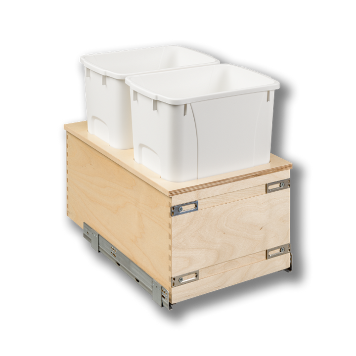 Century Components 15" Cascade Series Bottom Mount Waste Container, 34 Quart (CASBM145-34PF)