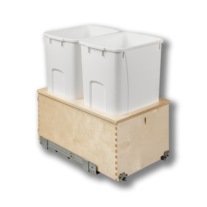 Century Components 15" Cascade Series Bottom Mount Waste Container, 50 Quart (CASBM145-50PF)