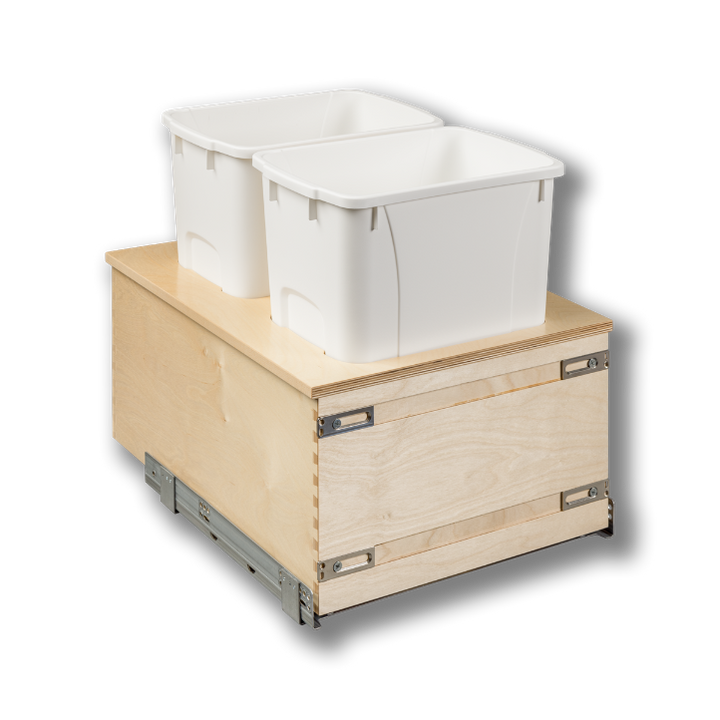 Century Components 18" Cascade Series Bottom Mount Waste Container, 34 Quart (CASBM175-34PF)