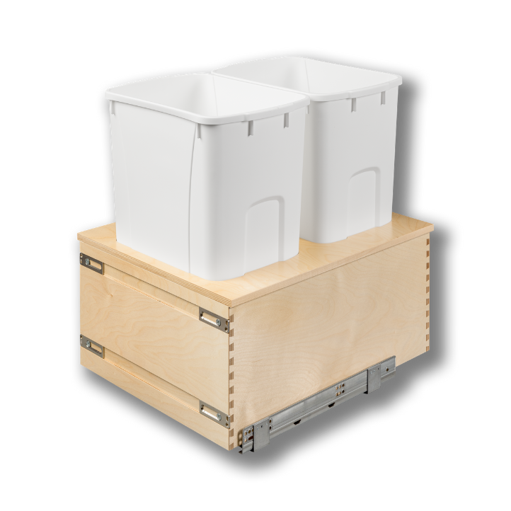 Century Components 18" Cascade Series Bottom Mount Waste Container, 50 Quart (CASBM175-50PF)