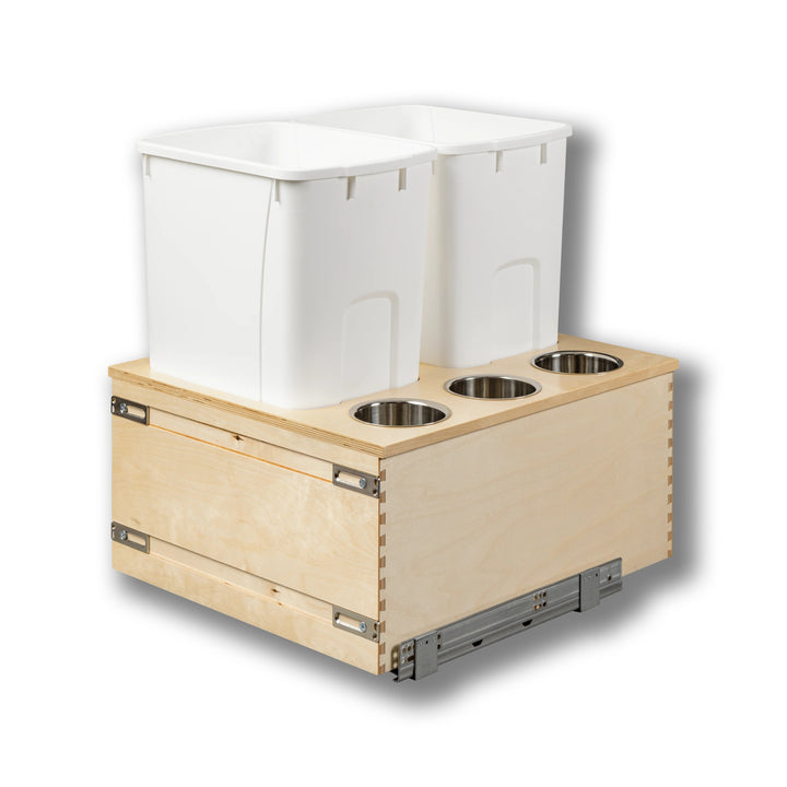 21" Cascade Series 50 Quart Bottom Mount Waste Container in Baltic birch