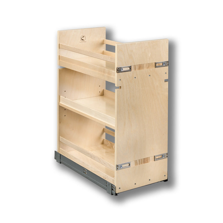 12" Cascade Series Base Cabinet Organizer in Baltic birch, studio view 2