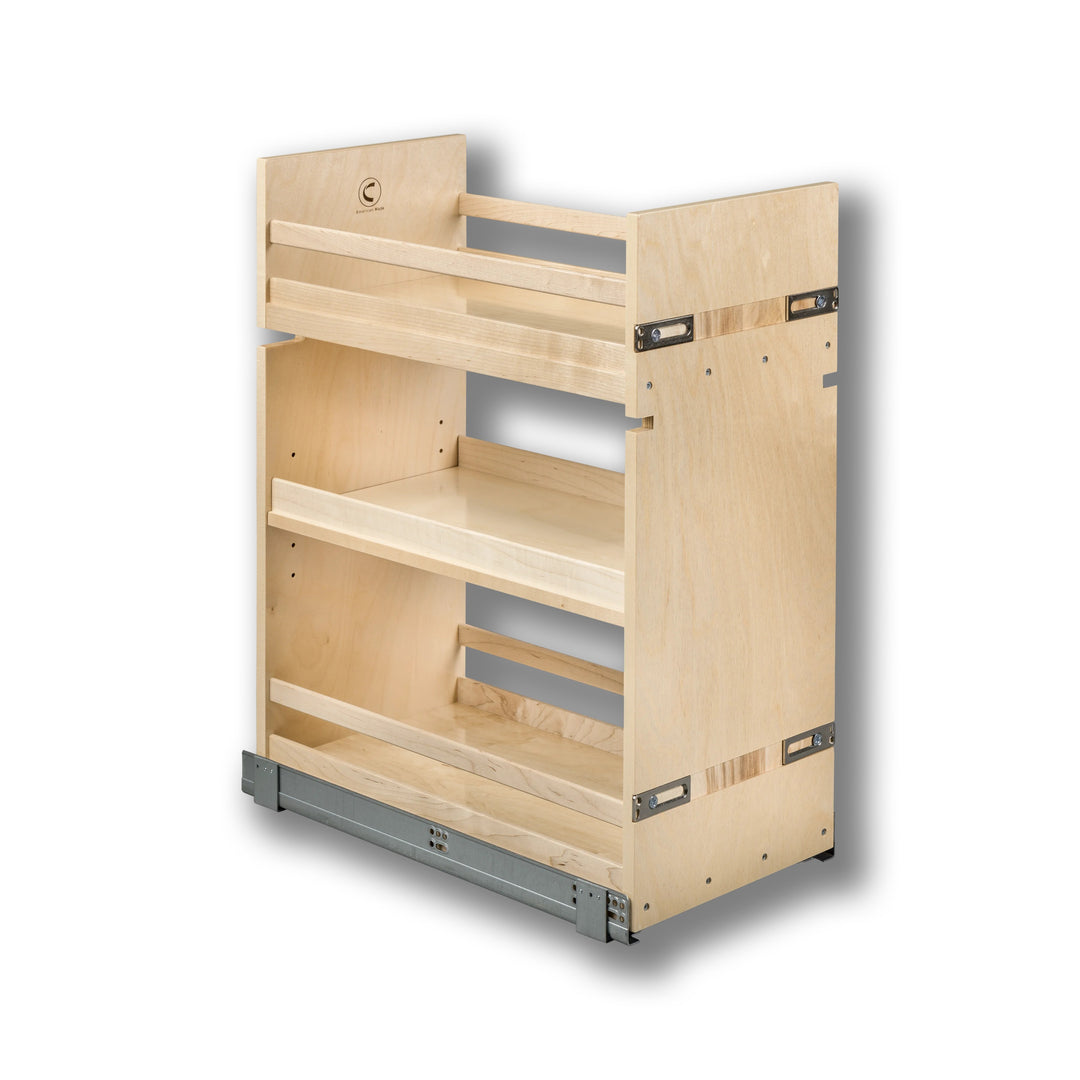12" Cascade Series Base Cabinet Organizer in Baltic birch, studio view 3
