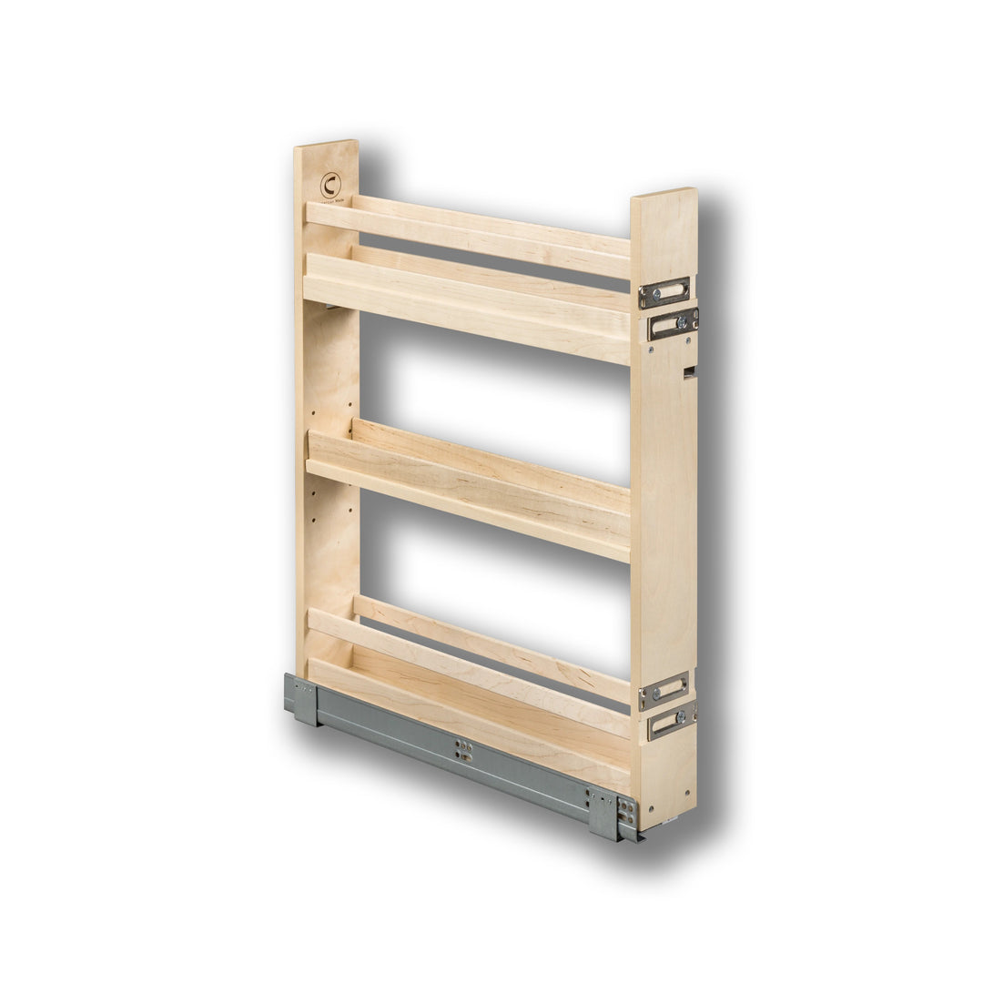 4" Cascade Series Base Cabinet Organizer in Baltic birch, studio view 3