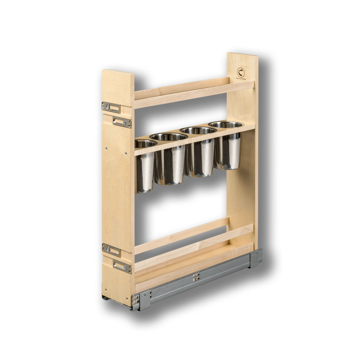 5 1/2" Cascade Series Pull-Out Canister Organizer in Baltic birch