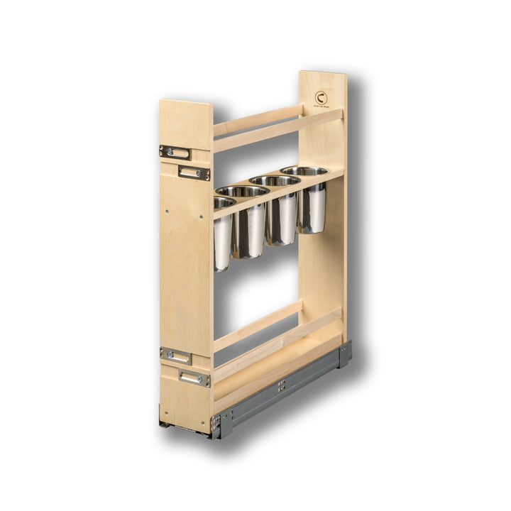 5 1/2" Cascade Series Pull-Out Canister Organizer in Baltic birch, studio view 2