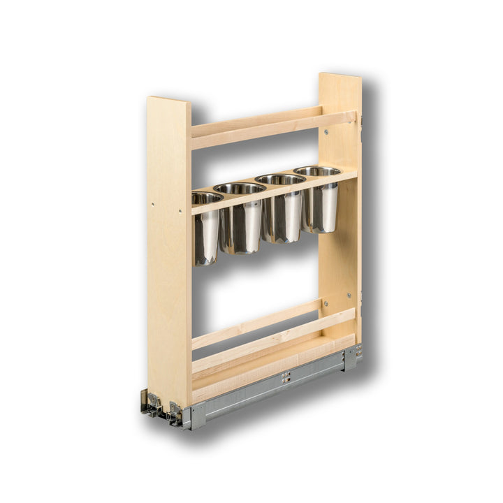 5 1/2" Cascade Series Pull-Out Canister Organizer in Baltic birch, studio view 4