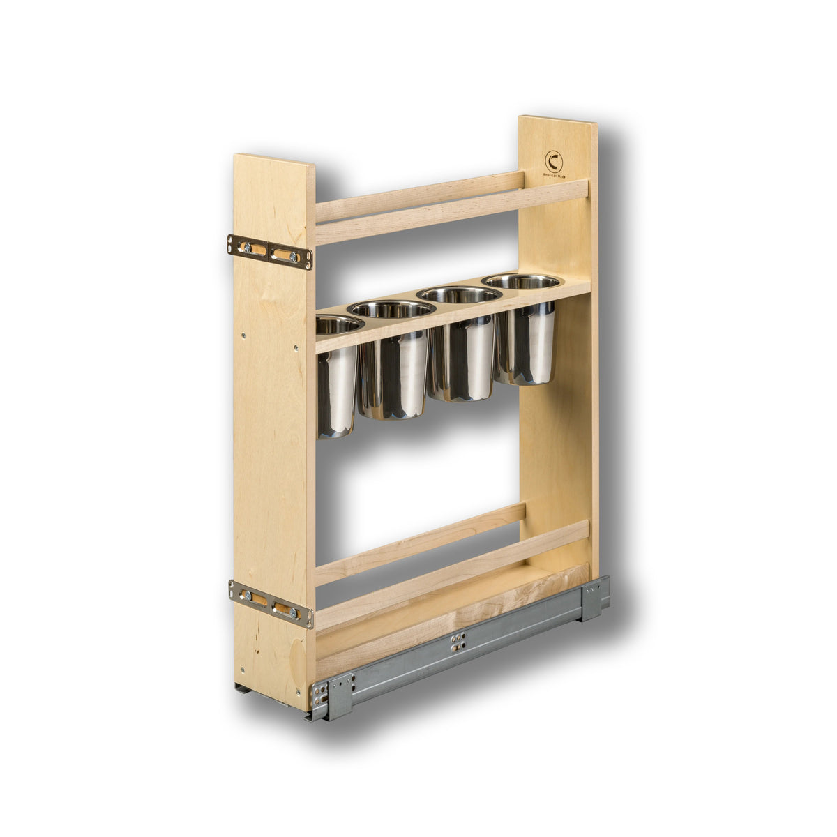 6" Cascade Series Pull-Out Canister Organizer in Baltic birch