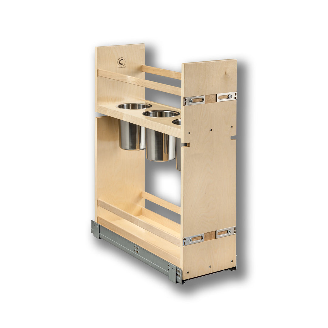 8 1/2" Cascade Series Pull-Out Canister Organizer in Baltic birch