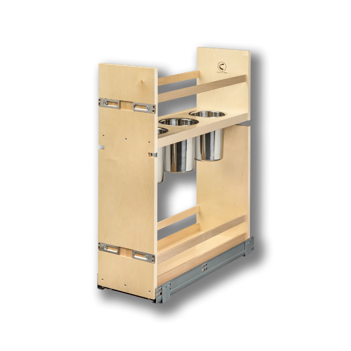 Century Components 8 1/2" Cascade Series Pull-Out Canister Organizer For 8 1/2" Cabinet Opening (CASCAN80PF)