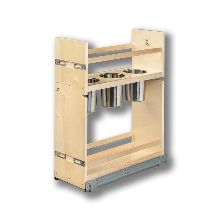 9" Cascade Series Pull-Out Canister Organizer in Baltic birch