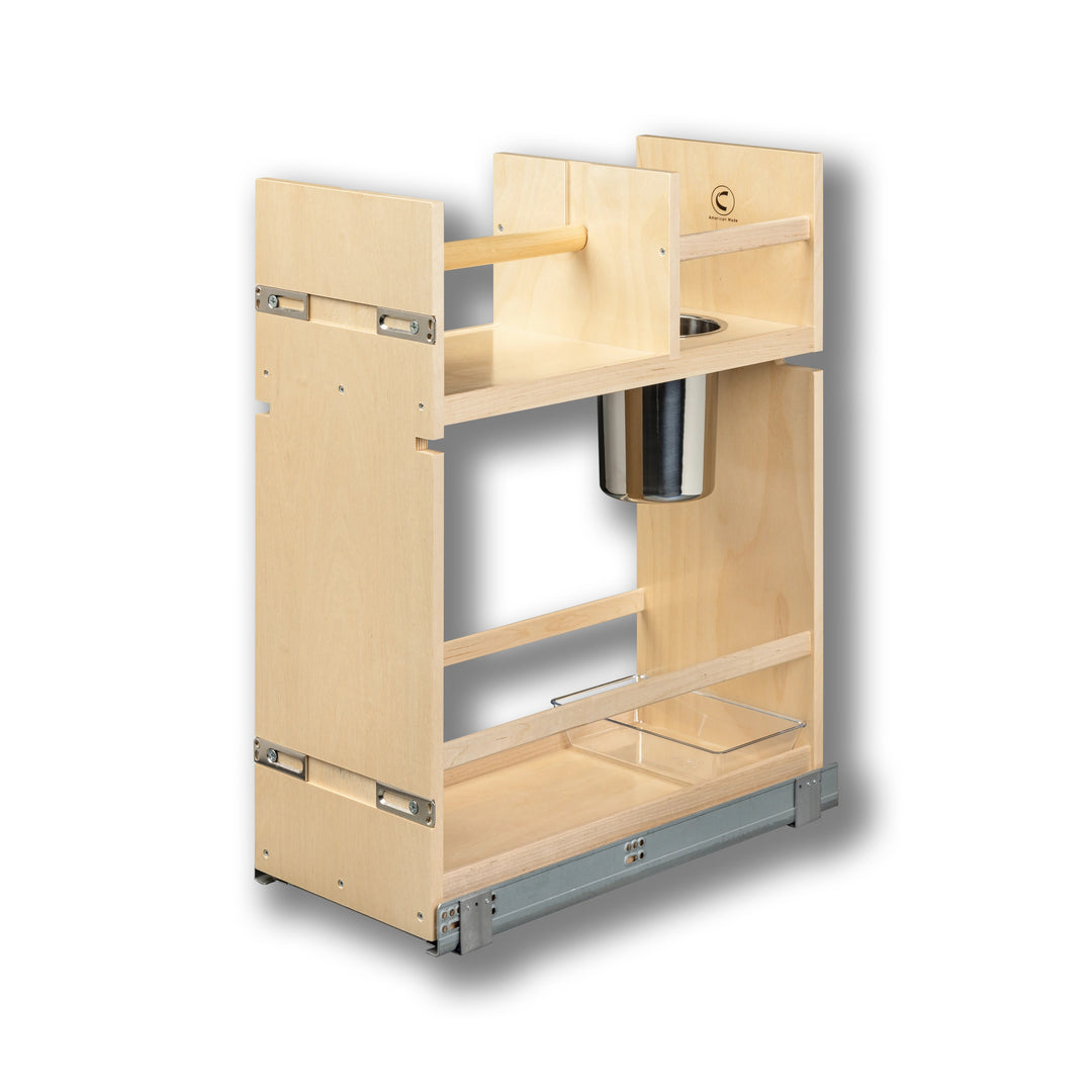 Cascade Series 10 1/2" Cabinet Cleaning Organizer in Baltic birch, studio view 2