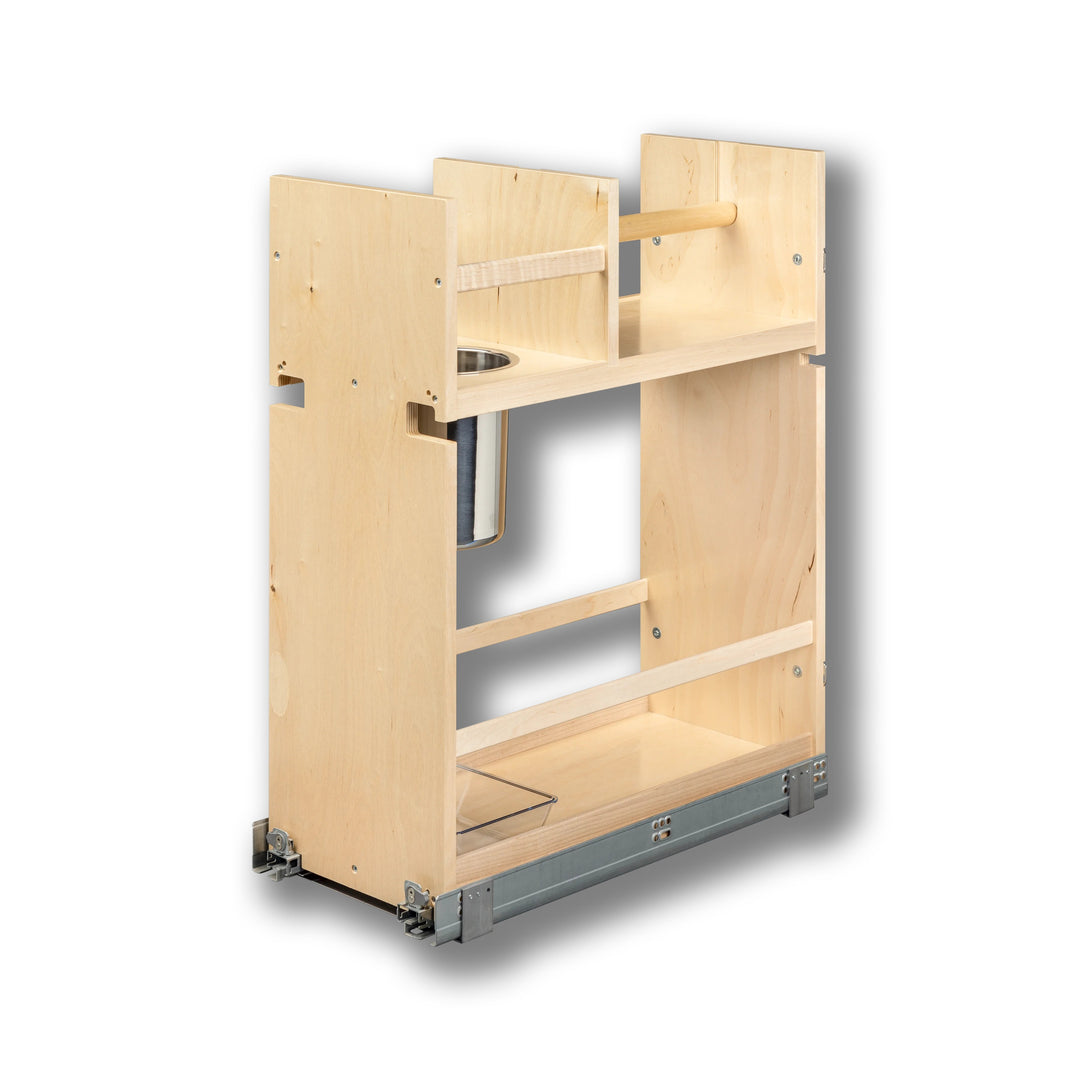 Cascade Series 10 1/2" Cabinet Cleaning Organizer in Baltic birch, studio view 4