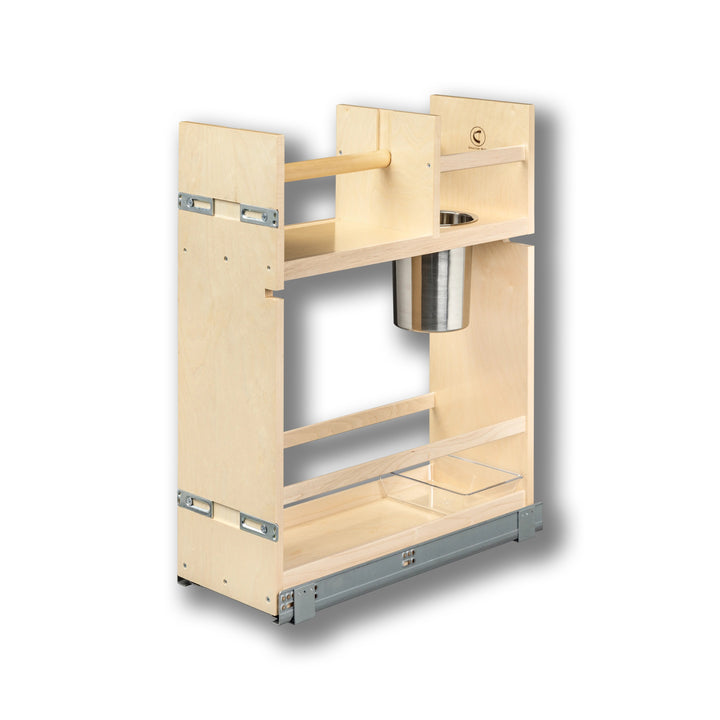 Cascade Series 9" Cabinet Cleaning Organizer in Baltic birch, studio view 3