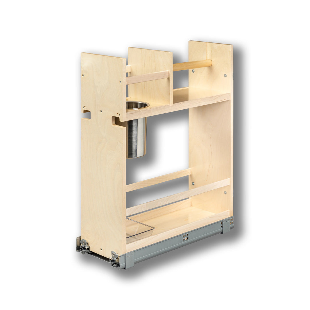 Cascade Series 9" Cabinet Cleaning Organizer in Baltic birch, studio view 5