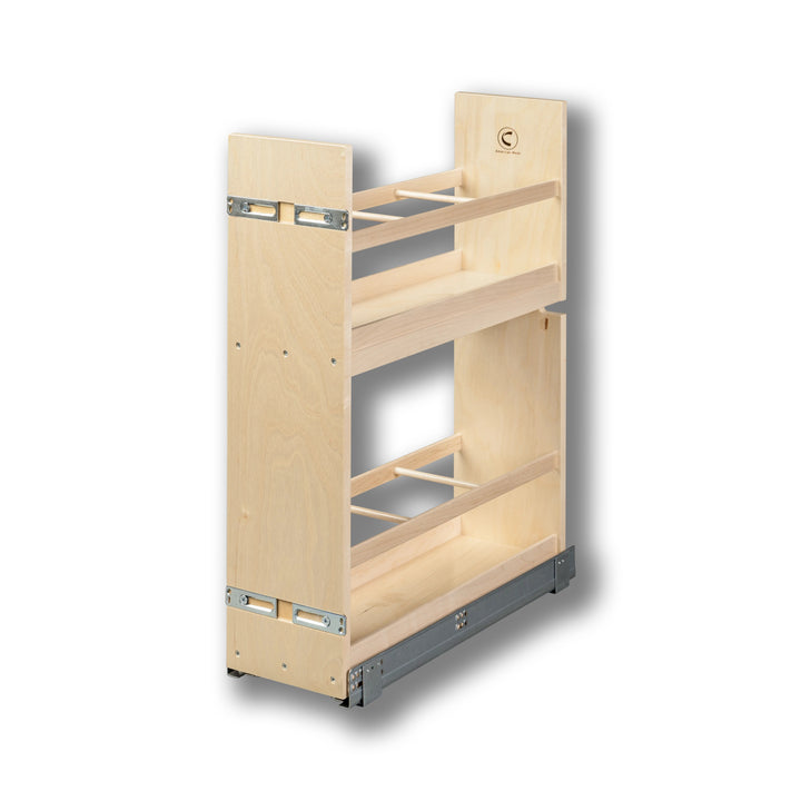 7 1/2" Cascade Series Oil &amp; Vinegar Organizer in Baltic birch, studio view 2