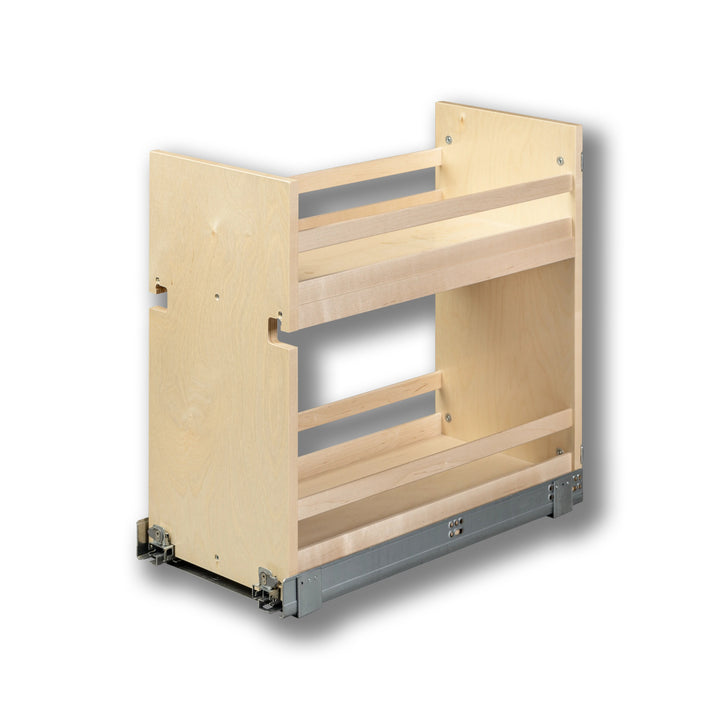 10 1/2" Short Height Base Cabinet Pull-Out Organizer in Baltic birch, studio view 5