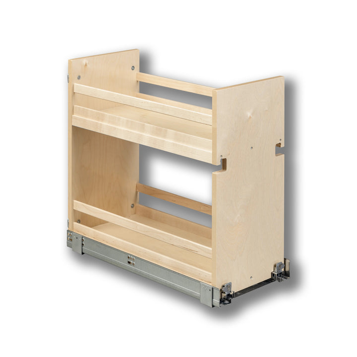 10 1/2" Short Height Base Cabinet Pull-Out Organizer in Baltic birch, studio view 6