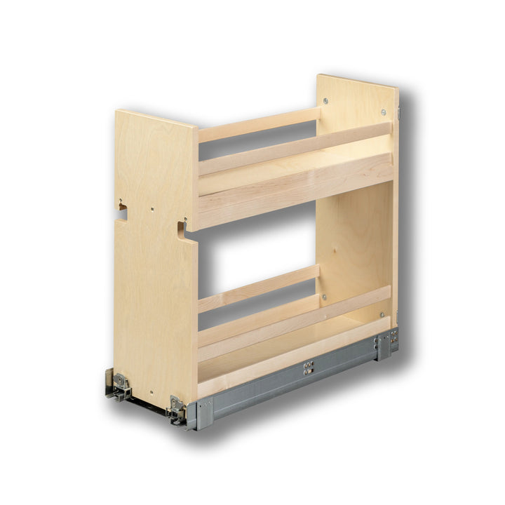 8 1/2" Short Height Base Cabinet Pull-Out Organizer in Baltic birch, studio view 2