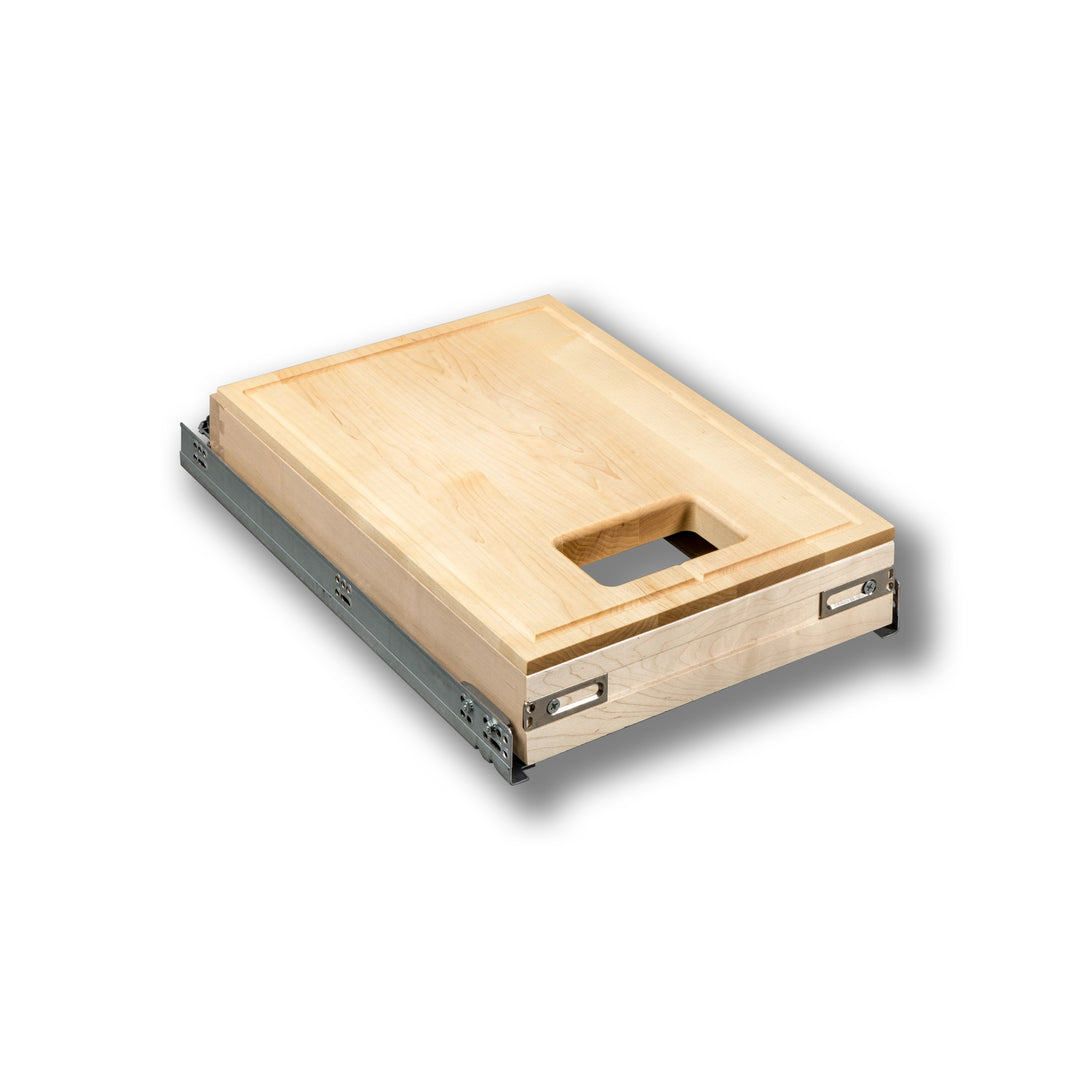 14 1/2" Cutting Board PullOut for 34 Quart Waste Container, studio view 3