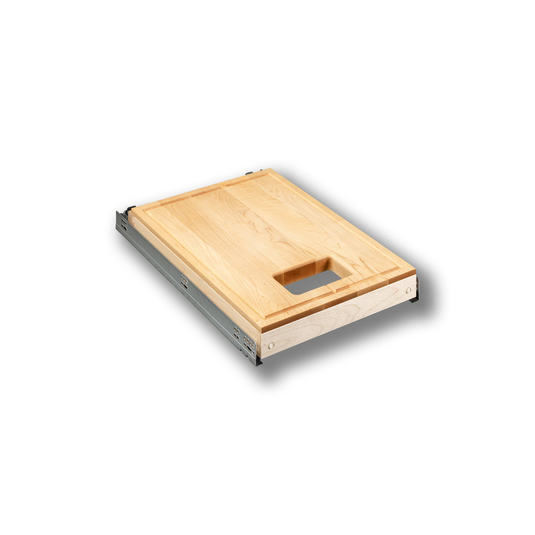 14 1/2" Cutting Board PullOut for 50 Quart Waste Container, studio view 2