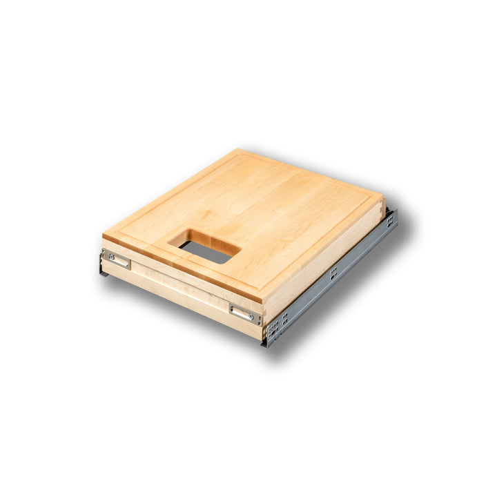 16 1/2" Frameless Cutting Board Pullout for 34 Quart Waste Unit, studio view 2