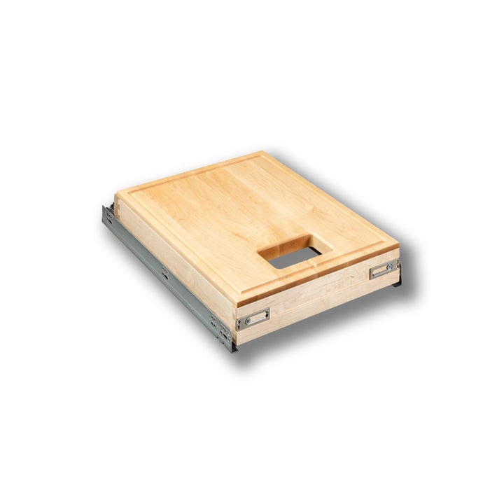 16 1/2" Frameless Cutting Board Pullout for 34 Quart Waste Unit, studio view 3