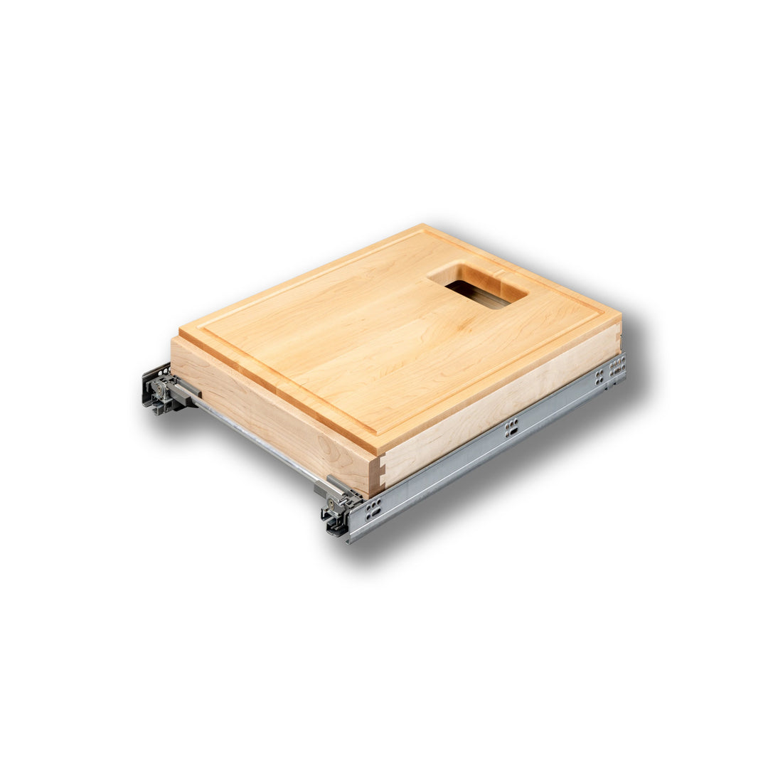 16 1/2" Frameless Cutting Board Pullout for 34 Quart Waste Unit, studio view 5
