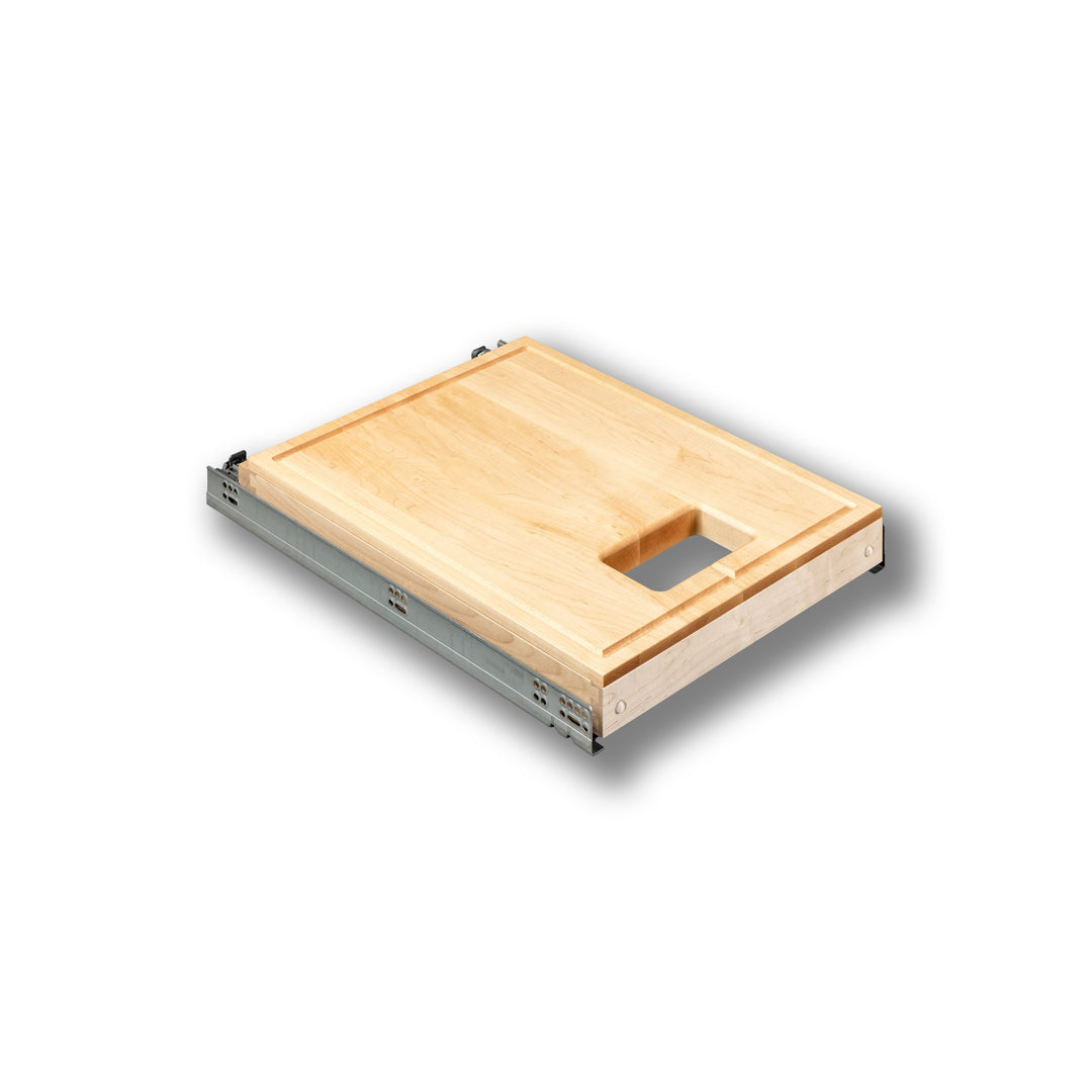 16 1/2" Frameless Cutting Board Pullout for 50 Quart Waste Unit, studio view 4