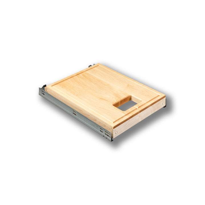 16 1/2" Frameless Cutting Board Pullout for 50 Quart Waste Unit, studio view 4