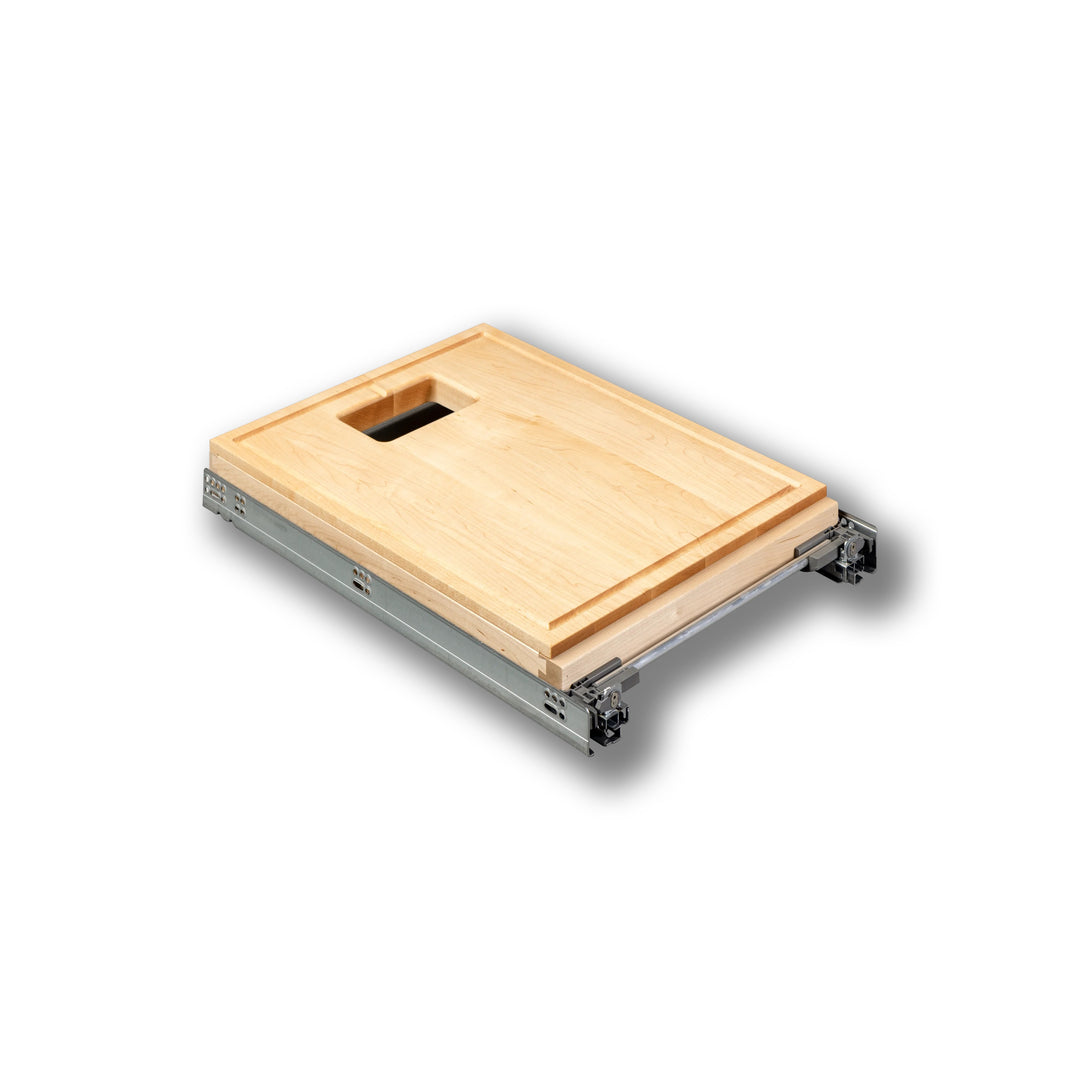 16 1/2" Frameless Cutting Board Pullout for 50 Quart Waste Unit, studio view 6