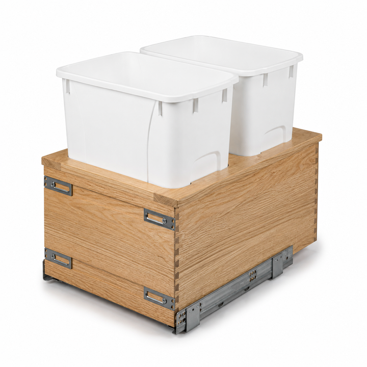 Century Components 18" Alina Series Double 34-Quart Bottom Mount Waste Container (ALIBM175-34PF-MVTO)