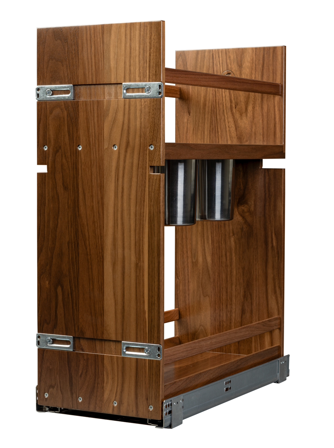 Century Components 10 1/2" Riviera Series Pull-Out Canister Organizer Frameless For 10 1/2" Cabinet Opening (RIVCAN100PF)