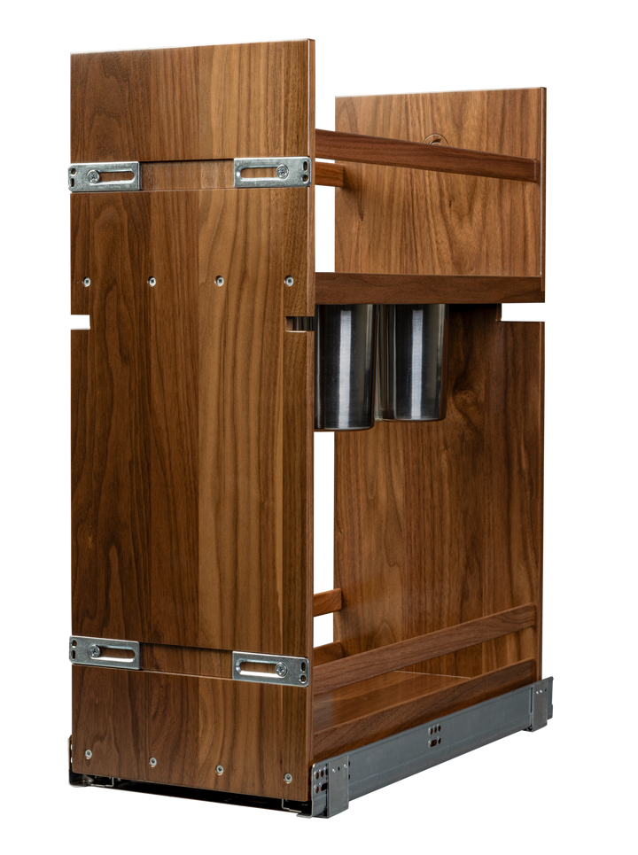 Century Components 10 1/2" Riviera Series Pull-Out Canister Organizer Frameless For 10 1/2" Cabinet Opening (RIVCAN100PF)